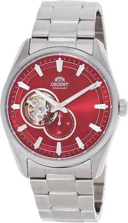Orient Contemporary Semi Skeleton Automatic Red Dial Mens Watch RA-AR0010R10B