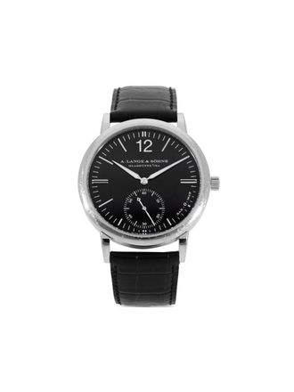A. Lange & Söhne pre-owned Saxonia 37mm - unisex - 18kt White Gold - One Size - Black