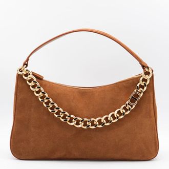 Twin-Set Brown Leather Liliane Shoulder Bag