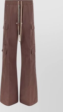 Rick Owens cotton flared wide-leg cargo shorts