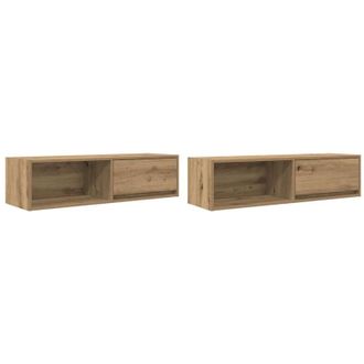 vidaXL Vidaxl - Mobili Porta tv 2pz Rovere Artigianale 100x31x25,5cm Truciolato