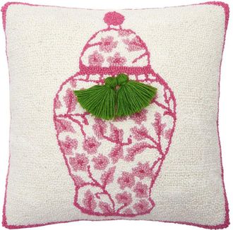 Peking Handicraft Chinoiseries Vase With Tassels Hook Pillow