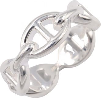 Herm&egrave;s Silver Silver 925 Band Ring (Pre-Owned)