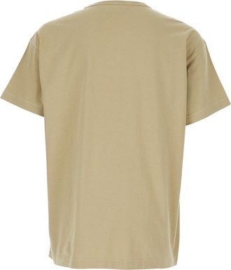 Diesel Mens Crew Neck T-Shirt, Beige Cotton T-Shirts And Polos