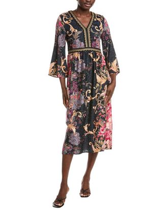 Johnny Was Kimono Sleeve Midi Dress