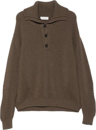 Dries Van Noten Ribbed-knit Button-up Sweater