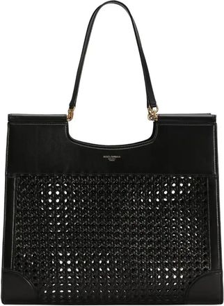 Dolce & Gabbana Logo-Stamp Tote Bag - Womens - CALFSKIN/Lambskin/Goat Skin/Polylactic Acid (PLA)