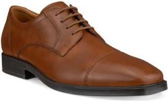 Ecco Metropole Milan Cap Toe Derby in Saddle at Nordstrom Rack, Size 10-10.5Us / 44Eu