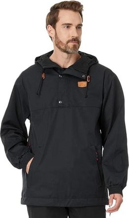 Volcom Mens Volcom Longo 20K Ski Jacket Black Waterproof Hooded Side-Zip GBO751