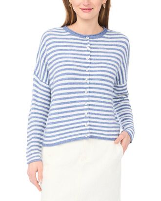 Vince Camuto Striped Rollneck Cardigan