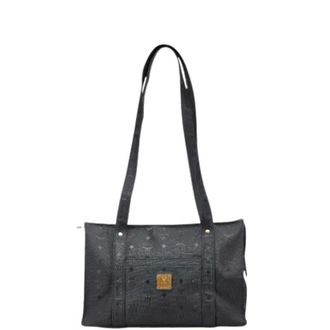 MCM Pre-owned Tote Bags, female, Black, Size: ONE SIZE Pre-owned Plastic Shoulder Bag