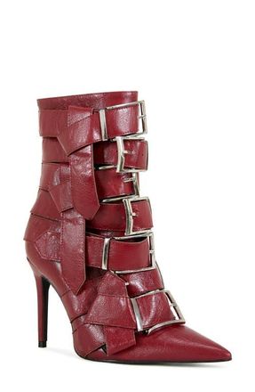 Azalea Wang Alcetas Buckle Bootie in Red at Nordstrom, Size 7