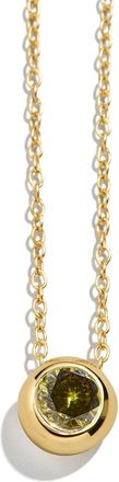 BaubleBar 18k Gold Plated Birthstone Pendant Necklace in Light Green at Nordstrom