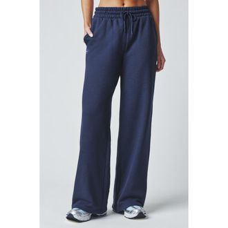 Florence By Mills Cozy Crush Wide Leg Sweatpants in Navy at Nordstrom, Size Xx-Small