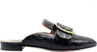 Bally Janesse Croc-Embossed Leather Mules, Brand Size 35 ( US Size 4.5 )