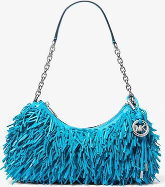 Michael Kors Nolita Medium Fringed Leather Pochette
