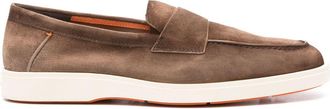 Santoni Mocassini in pelle scamosciata - Marrone