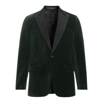 Oscar Jacobson Heren, Jassen, Groen, Maat: XL Velours