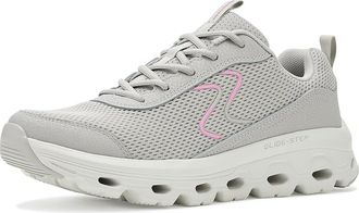Skechers Glide Step Sole Womens Shoes Grey Pink : 9.5 B - Medium, Textile