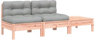 vidaXL Sof&aacute; De Jard&iacute;n Con Cojines Y Reposapi&eacute;s 2 Plazas Vidaxl