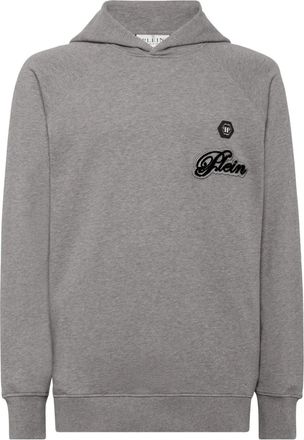 Philipp Plein Felpa con logo e cappuccio - Grigio