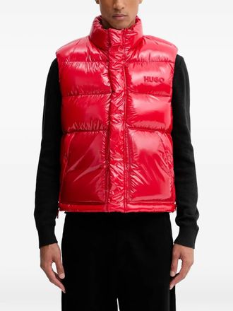 HUGO BOSS padded sleeveless gilet - Red