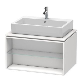 Duravit Duravit X-large Mueble De Pared Para Consola 6718, Compartimento Abierto, 800mm, Color (frente/cuerpo): Roble Oscuro Cepillado Chapa De Madera Aut&eacute;nti