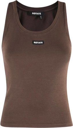 Rotate Rotate Birger Christensen, Tops, Dames, Bruin, XS, Basic Tank Top