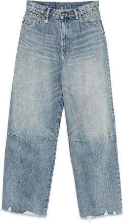 R13 Lichtblauwe Wide-Leg Jeans - Dames - Loose Fit Jeans - Blauw - W28 - Katoen - Jeans