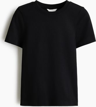 H&M T-Shirt aus Baumwolle - Schwarz