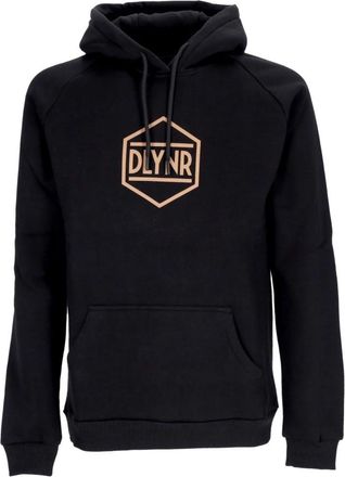 Dolly Noire Zwarte Logo Hoodie met Kangoeroezak - Heren - Hoodies - Zwart - XL - Katoen - Hoodies & sweatvesten