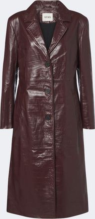 Arma Aisa croc-effect leather coat