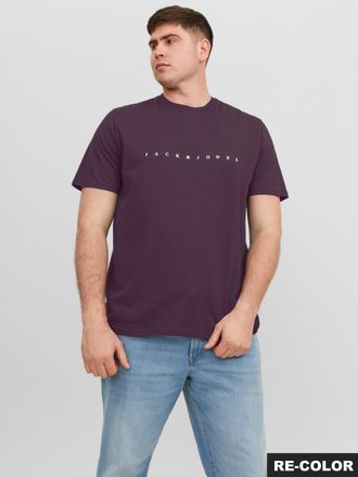 Jack & Jones Plus Size Jack & Jones PlusSize JJESTAR JJ TEE SS NOOS PLS mit Logo Schriftzug