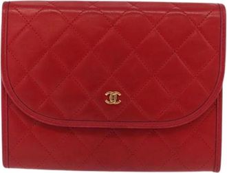 Chanel Pre-owned Wallets, female, Red, Size: ONE SIZE Pre-owned Vintage Leather Wallet