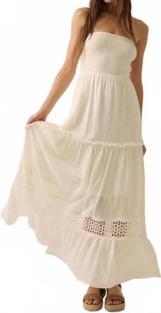 Promesa Free At Heart Lace-Inset Strapless Maxi Dress In White