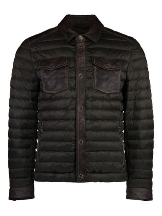 Moorer leather down jacket - Brown