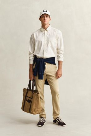 GANT Men Linen Blend Chinos (36/32) OAT BEIGE