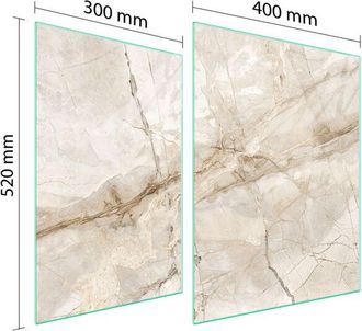 OEM Placa Protectora De Vidrio Para Estufa 70x52 M&aacute;rmol