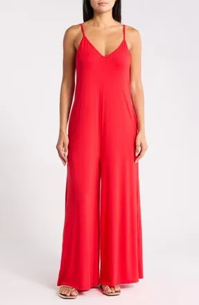 West K V-Neck Strappy Jumpsuit in Red at Nordstrom Rack, Size X-Small