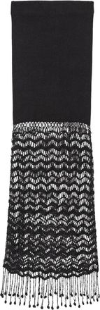 Ganni Gonna lunga con dettaglio macramé - Nero