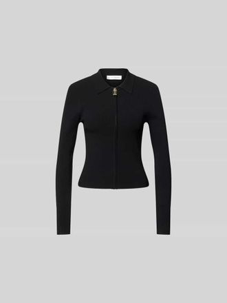 Victoria Beckham Slim Fit Jacke aus Viskose-Mix in Royal, Gr&ouml;&szlig;e L