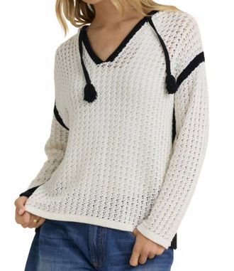 Vintage Havana Mimi Crochet Hoodie In Ivory