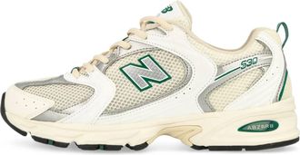 New Balance Mens 530 Retro Running Shoes In White/green Trim