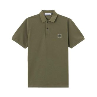 Stone Island Patch Logo Polo - male - Stone Island - Polo Shirts - Green - 3XL - Tops