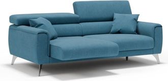 Divani.Store Sof&aacute; con asientos deslizantes impermeable 199 cm azul claro