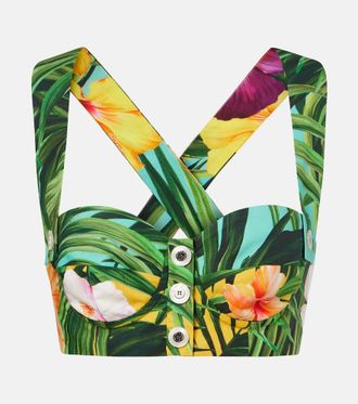 Dolce & Gabbana Floral cotton crop top