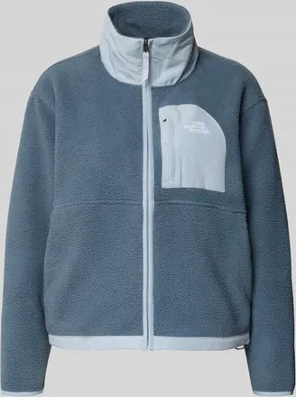 The North Face Fleecejacke mit Stehkragen und Label-Stitching in Dunkelblau, Gr&ouml;&szlig;e XL