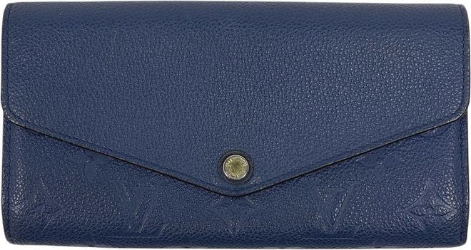 Monogram Empreinte Ancre Blue Monogram Empreinte Long Wallet (Bi-Fold) (Pre-Owned)