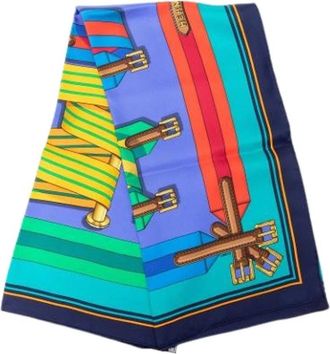Herm&egrave;s Pre-owned Les Sangles Scarf - Dames - Vintage Accessoires - Veelkleurig - ONE Size - Vintage