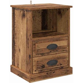 vidaXL Bedside Cabinet Old wood 43 x 36 x 60 cm Engineered wood vidaXL